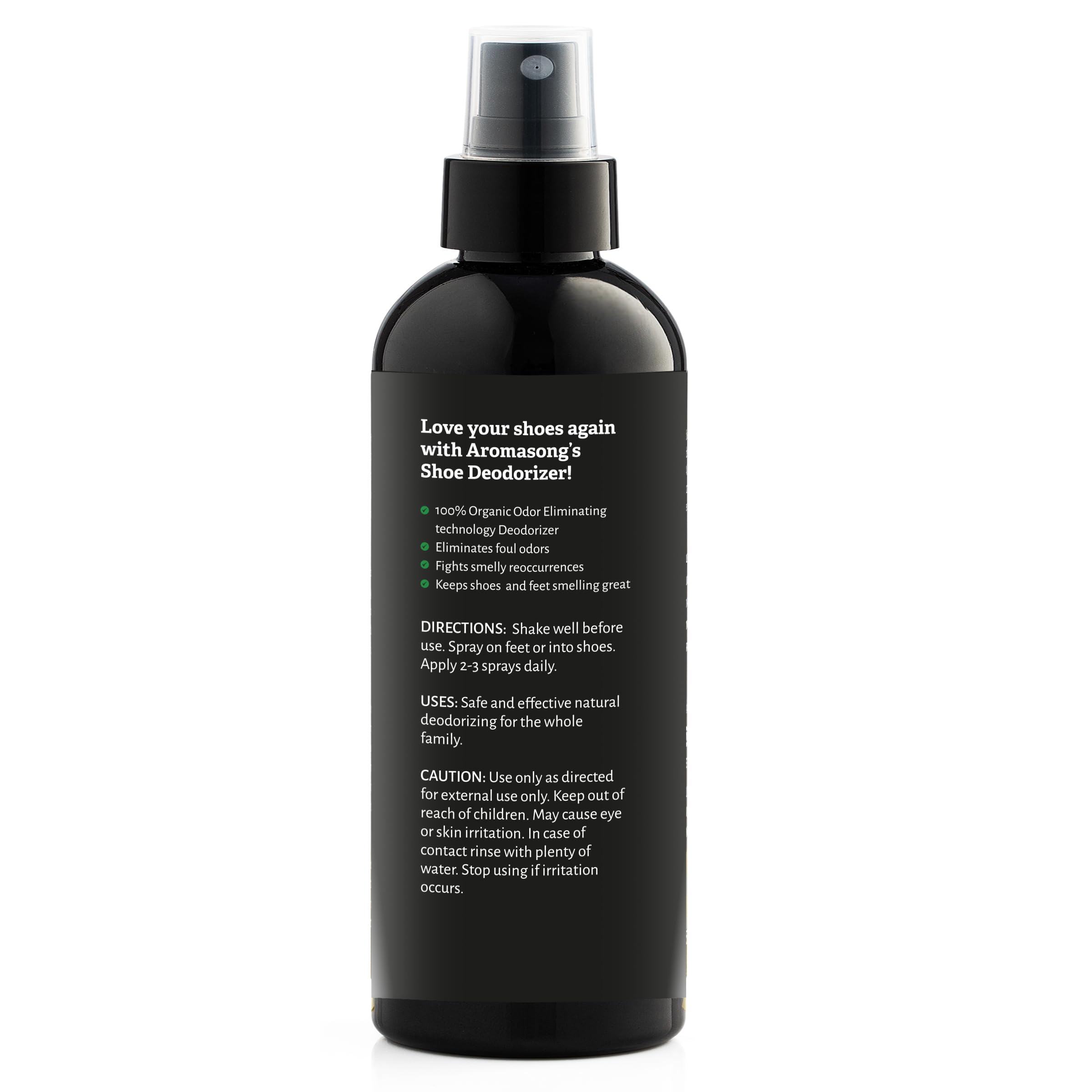 Aromasong Natural Shoe Deodorizer and Foot Spray - 24-Hour Freshness Foot Odor Eliminator for Feet - Extra Strength Fresher for Smelly Shoes & Stinky Feet Spray with Refreshing Scent, 4oz