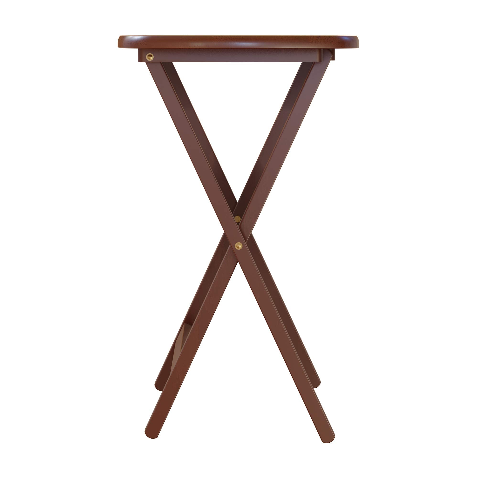 Winsome Lucca Snack Table, 22.83"W x 25.79"H x 15.67"D, Brown,Walnut