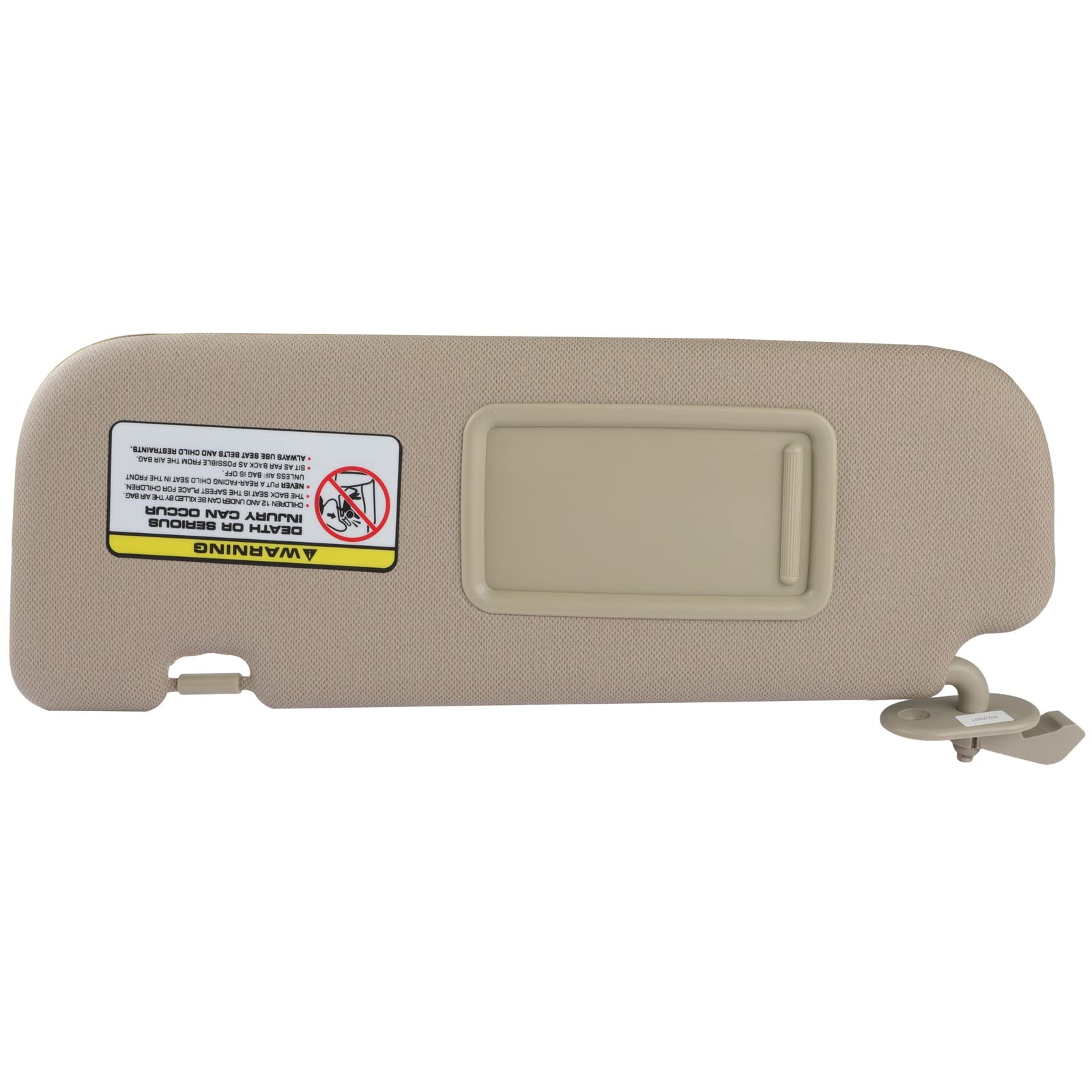 SCITOO Left Driver Side Beige Car Sun Visor Assembly Replacement fit for 2011-2014 for Hyundai Elantra without Sunroof
