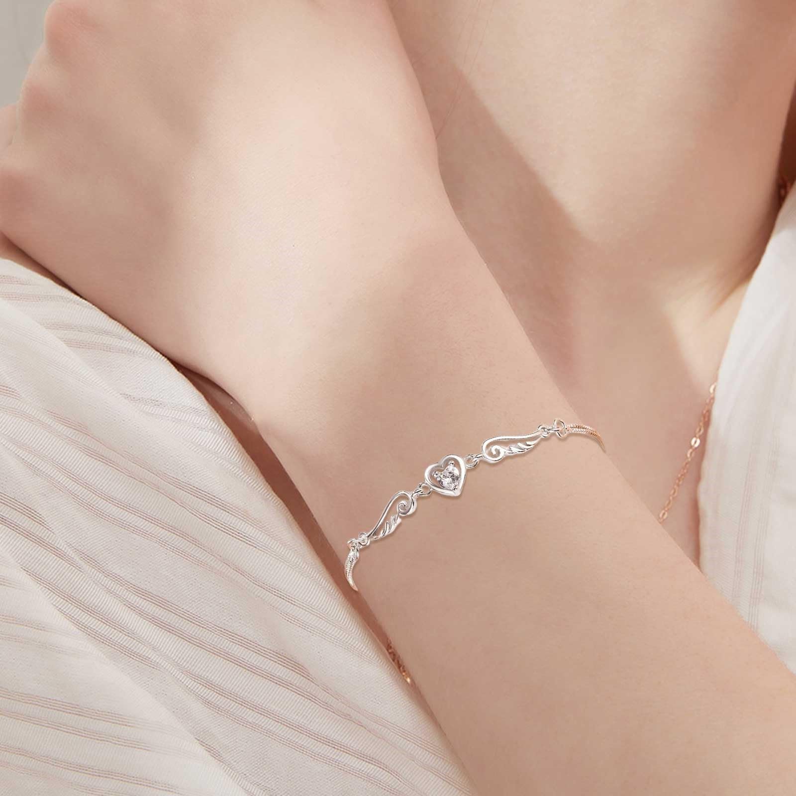 Sales+Clearance+Today+Deals+Prime 925 Sterling Silver Bracelet Simple Adjustable Bangle Bracelets Valentines Day Gifts for Kids Wedding Gifts for Wife Girlfriend Valentines Day Wedding Anniversary