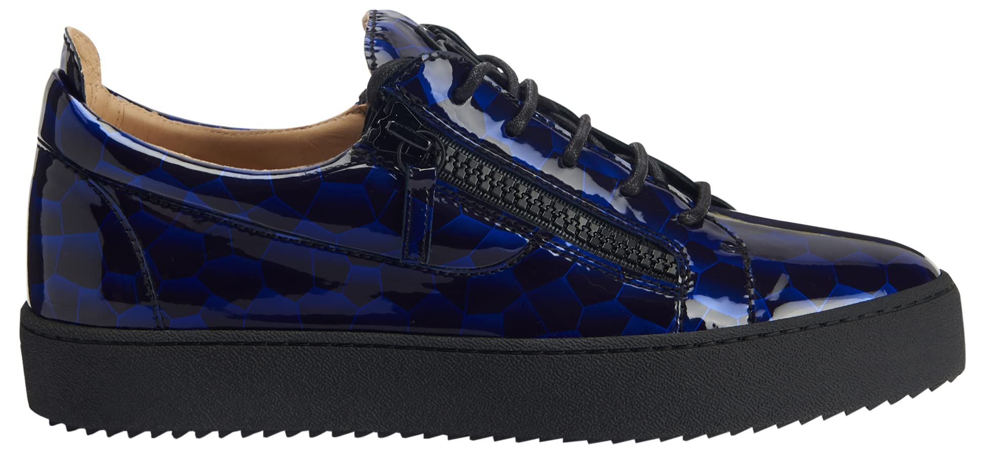 Giuseppe Zanotti, Frankie Low-Top Sneakers Fabric, 10, Blue