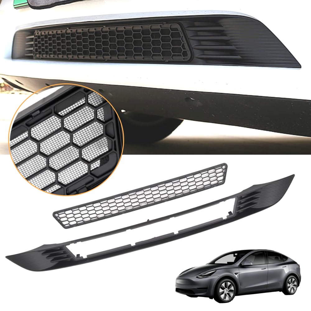 NITOYO Front Grill Mesh fit for Tesla Model Y, Grille Grid Inserts compatible with Tesla Model Y, Front Air Inlet Vent Grille Cover,Grill Mesh Fit for Tesla Model Y Accessories 2023 2022 2021