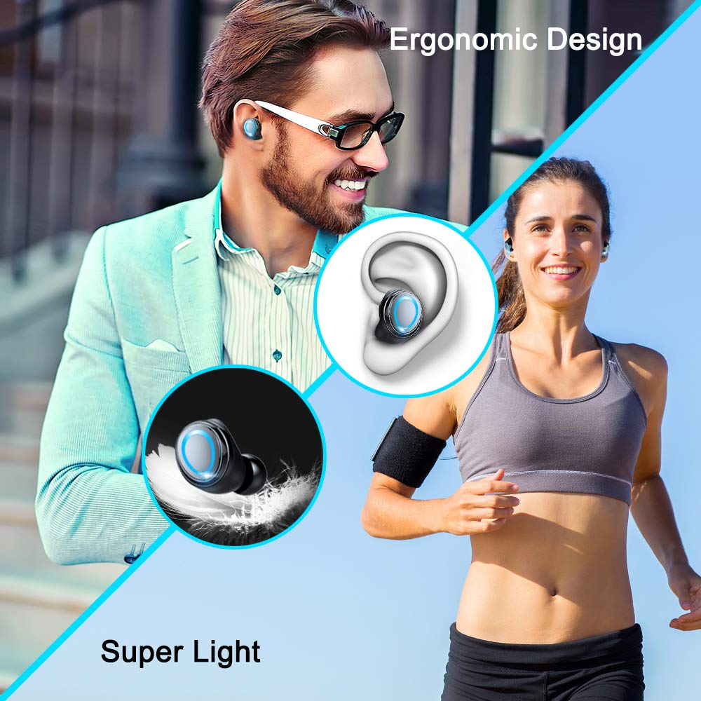 Motast Wireless Earbuds, Bluetooth 5.3 Earbuds 140H Playtime Headphones HD Stereo Noise Cancelling Earphones in Ear with Mic, USB-C Charging Case, IP7 Waterproof Headset for Sports