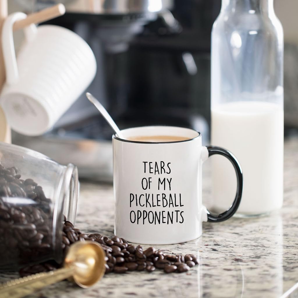 Tears of My Pickleball Opponents - Funny Birthday Gifts Idea for Women Men - Sports Dink Player Present Dad Mom Uncle Aunt Boyfriend Girlfriend Coach - 2024 Coffee Mug Ceramic Cup Novelty (11 oz)