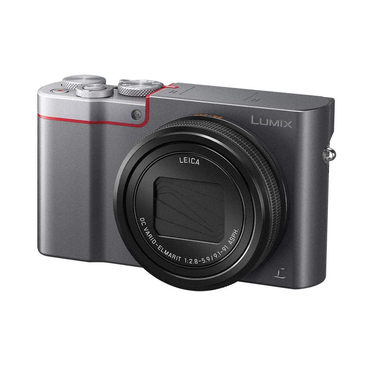 Panasonic LUMIX ZS100 4K Point and Shoot Camera, 10X LEICA DC VARIO-ELMARIT F2.8-5.9 Lens with Hybrid O.I.S., 20.1 Megapixels, 1 Inch High Sensitivity Sensor, 3 Inch LCD, DMC-ZS100S (USA SILVER)