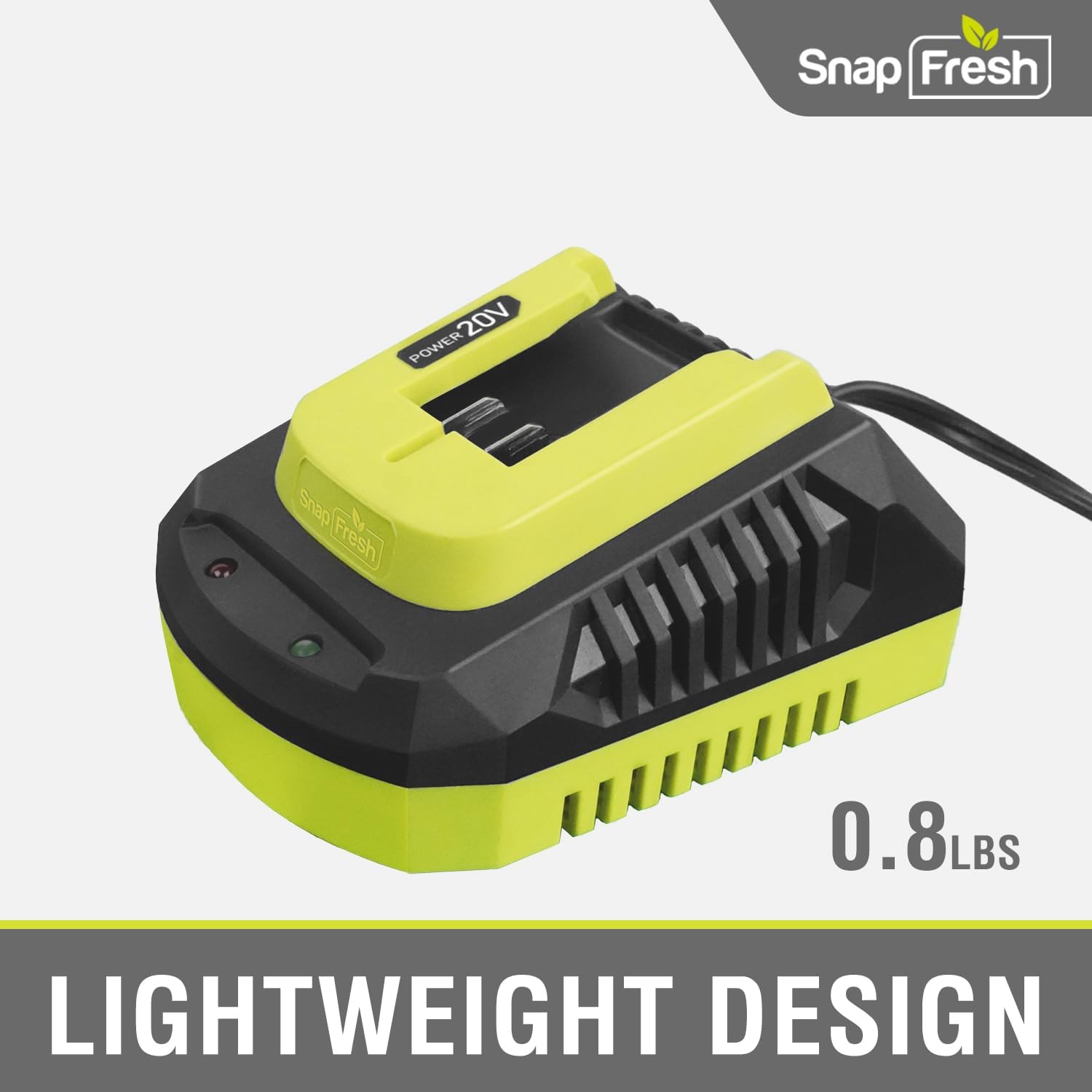 SnapFresh 20V Battery Fast Charger (BBT-XH20V), Work with SnapFresh Batteries of BBT-DC20A & BBT-DC40A