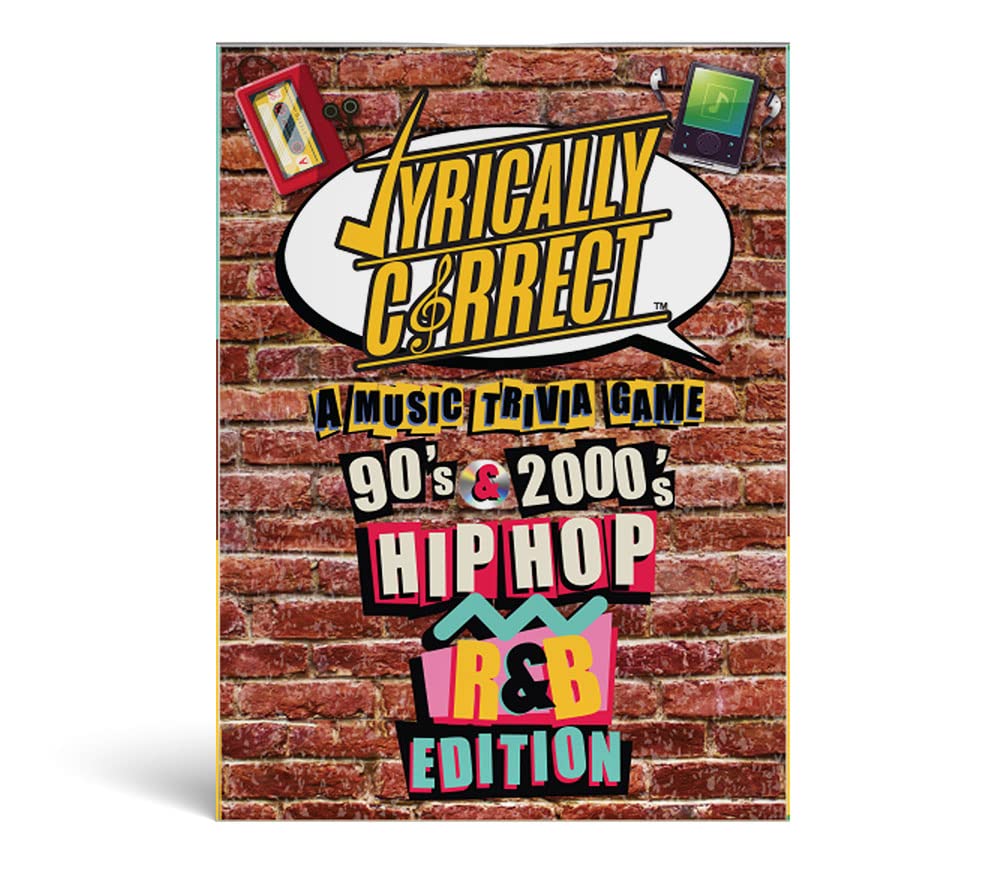 Lyrically Correct 90's and 2000's Hip Hop & R&B Music Trivia Card Game for Friends, Fun Party Game for Adults, Family Gatherings, Game Nights, and Finish The Lyrics Challenge