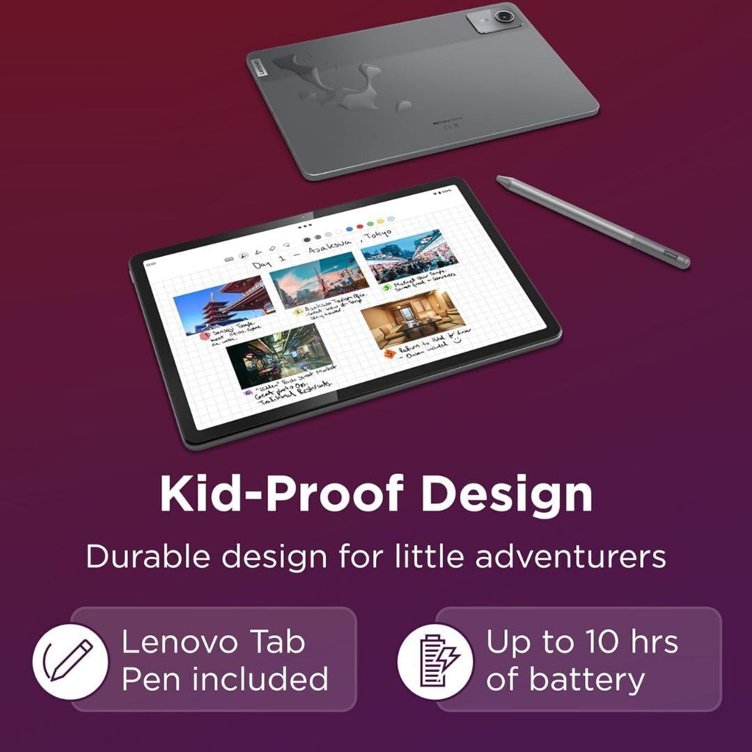 Lenovo Tab M11, 11” Display, MediaTek Helio G88 Octa-Core, 4GB RAM, 64GB SSD, 1920x1200 px, Ambient Light-Sensor, 10 Hour Battery, Comes w/Pen, Luna Grey