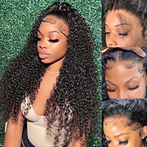 4GIRL4EVER Highlight Ombre Straight 4x4 Lace Front Wig Human Hair 180% Density Full Closure HD Lace Pre Plucked Wigs Human Hair 4/27 Brown Colored Honey Blonde Wigs for Women 10 Inch