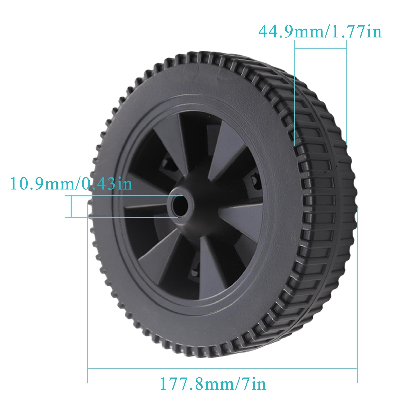 Atunee G437-0037-W1 7 Inch Wheels Grill Replacement Parts for Charbroil 463377319 463352521 469335115 463436415 463340516