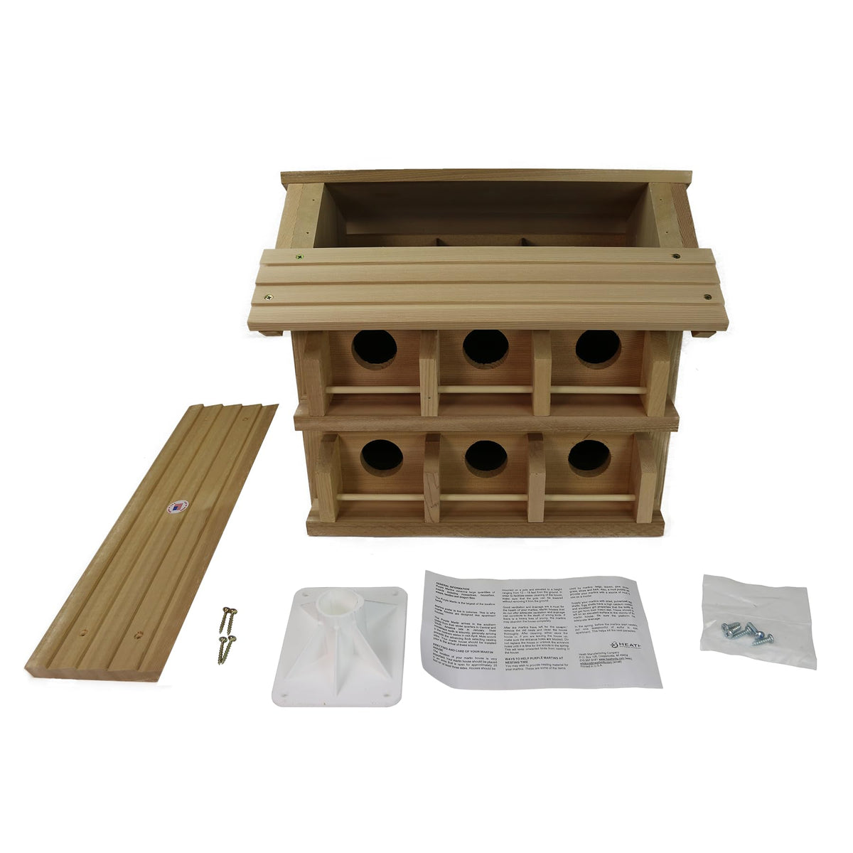 Heath Outdoor Products 297194 M-12Dp Deluxe Wood Martin House 18"x19"x17"