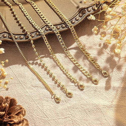 Gold Layered Bracelets Bracelets Set for Women 14K Gold Plated Dainty Link Chain Bracelet Stackable Jewelry Gifts for Women