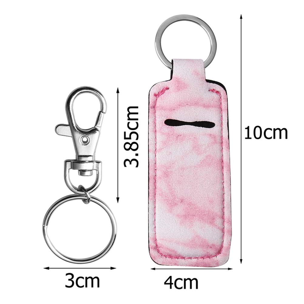 Pengxiaomei 5 Pcs Chapsticks Holder Keychain Stocking Stuffers for Women Lip Balm Holder Chapsticks Keychain Holder for Lipstick