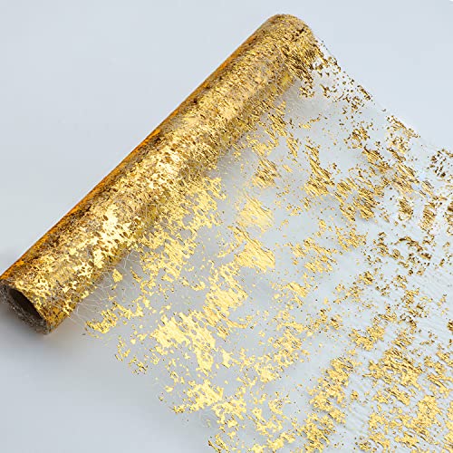 Snowkingdom Royal Blue Table Runner, Sequin Glitter Foil Metallic Thin Mesh Table Runner Roll 11 Inch x 49 Feet, Blue Table Decorations for Wedding Birthday Party Christmas Graduations