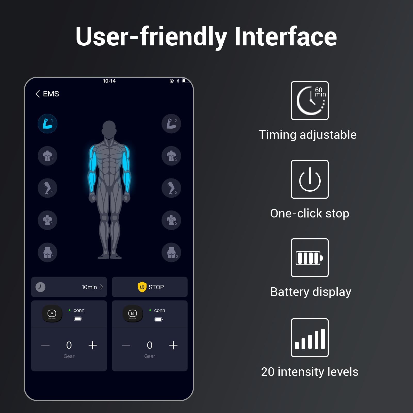 Comfytemp Wireless TENS Unit Muscle Stimulator with APP, FSA HSA Eligible Smart Dual Host TENS Machine for Pain Relief, EMS Device with 32 Modes, Pulse Muscle Massager for Back Shoulder Sciatica K6108