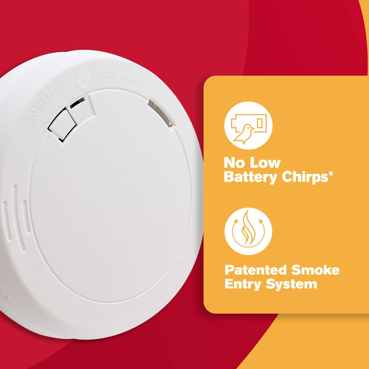 First Alert Slim Photoelectric Smoke Alarm with 10-Year Sealed Battery, PR710, White