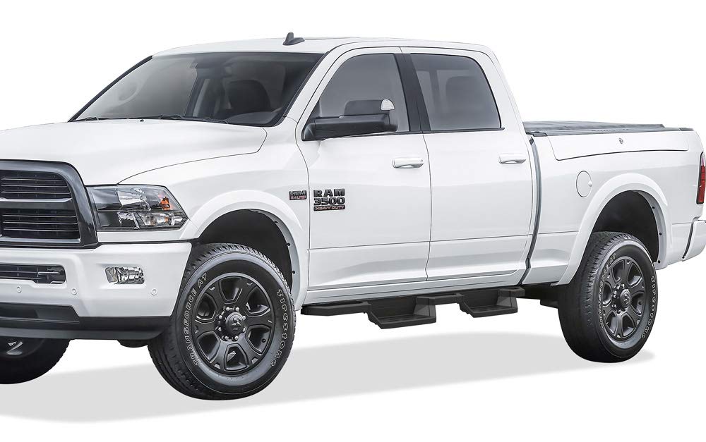 APS Stainless Steel 6.5in Nerf Bars Pocket Steps Square Tube Rocker Guards Compatible with Dodge Ram 1500 2500 3500 Crew Cab 09-18