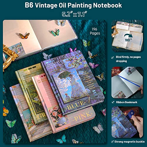 Aromoty Vintage Oil Painting B6 Notebook (Green-Epte)