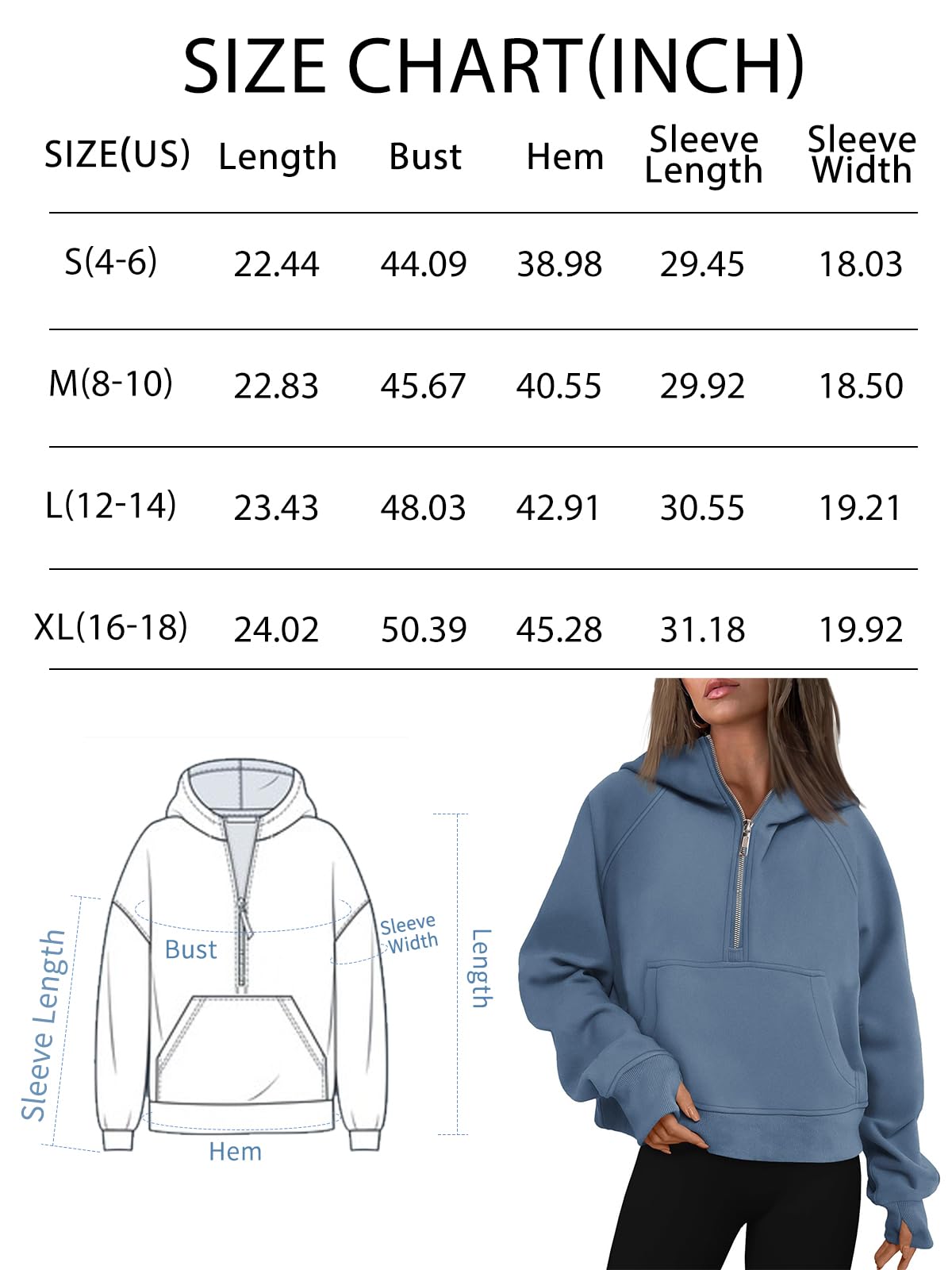 AUTOMET Womens Hoodies Half Zip Sweatshirts Fleece Jackets Tops Oversized Pullover Fall Outfits 2025 Winter Fashion Clothes Greygreen XL