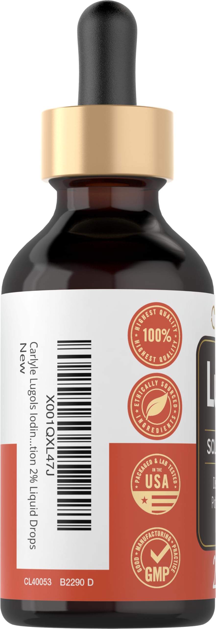 Carlyle Lugols Iodine 2 Percent 2 fl oz | Potassium Iodide and Iodine Solution 2% Liquid Drops