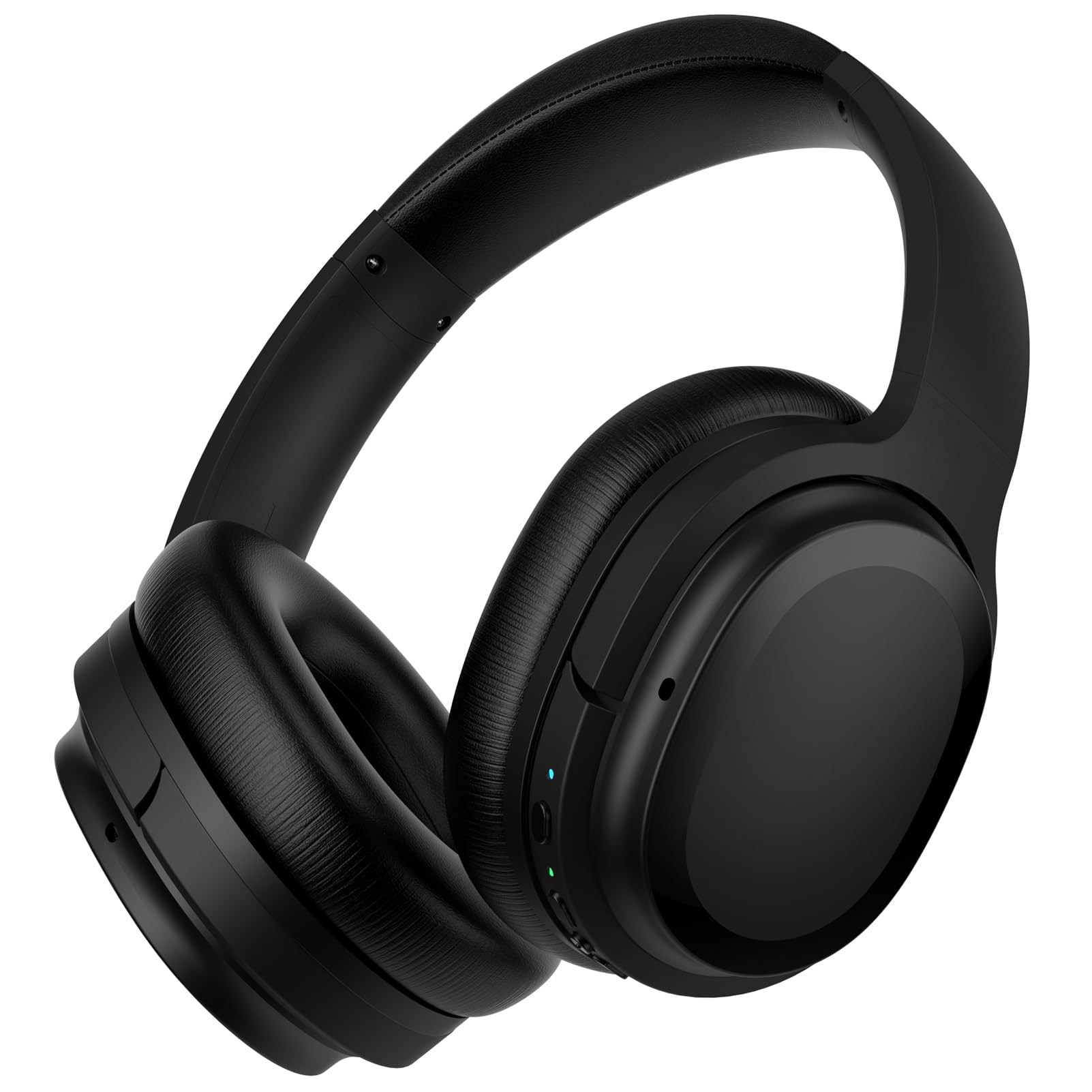 tapaxis Hybrid Active Noise Canceling Headphones Wireless Bluetooth Over ear Headphones with Hi-Fi Audio, Deep Bass, Comfortable Ear Cups 30 Playtime for Travel, Home Office, Titanium Black