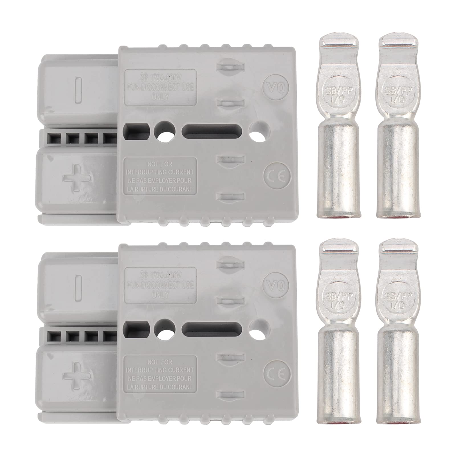 MOTOALL 2Pcs 175A Battery Connector AWG 1/0 Quick Connect Battery Modular Power Connectors Quick Disconnect