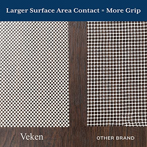 Veken 5x7 Rug Pad Gripper for Hardwood Floors, Non Slip Rug Pads for Area Rugs, Thick Rug Grippers for Tile Floors, Under Carpet Anti Skid Mat, Keep Your Rugs Safe and in Place