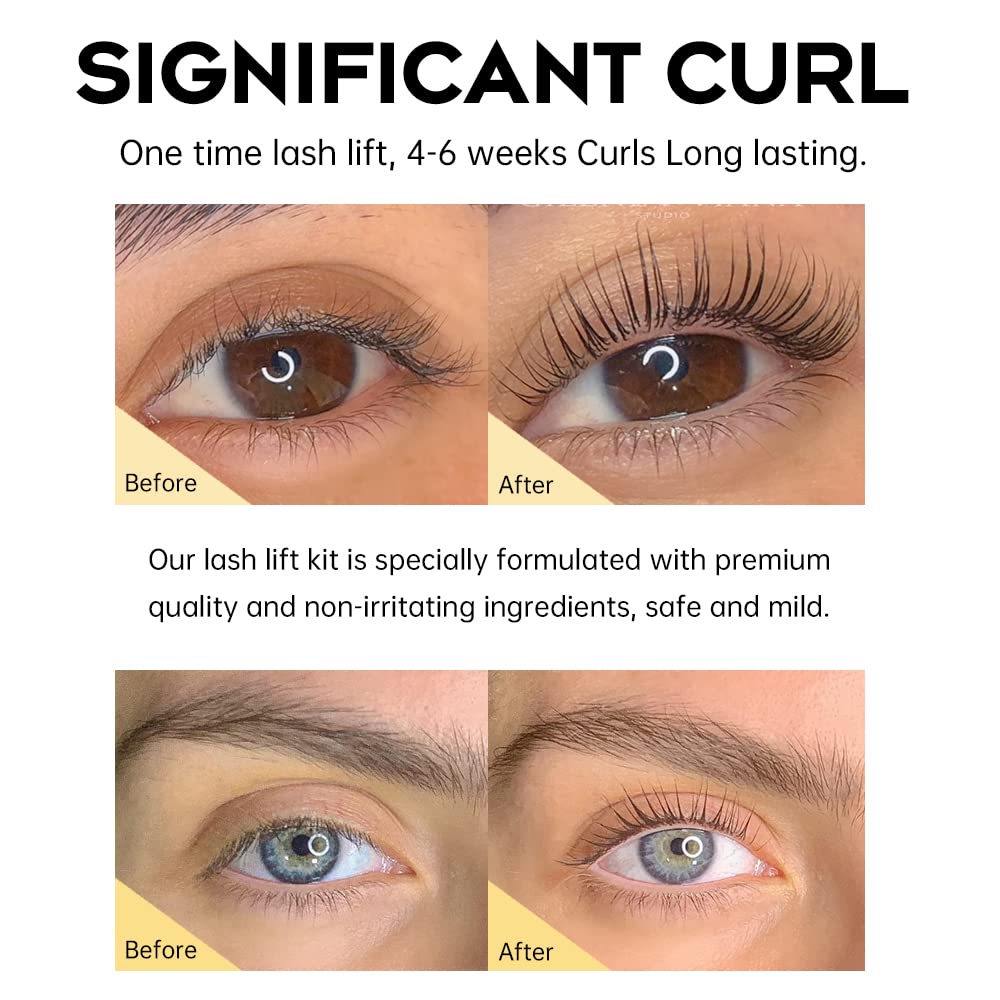 Lash Lift Kit Lash Lifting Kit, Perming Curling Eyelash Lift Kit Semi-Permanent Eyebrow Lamination Kit for Beginner and Professional Eyelash Perm Kit