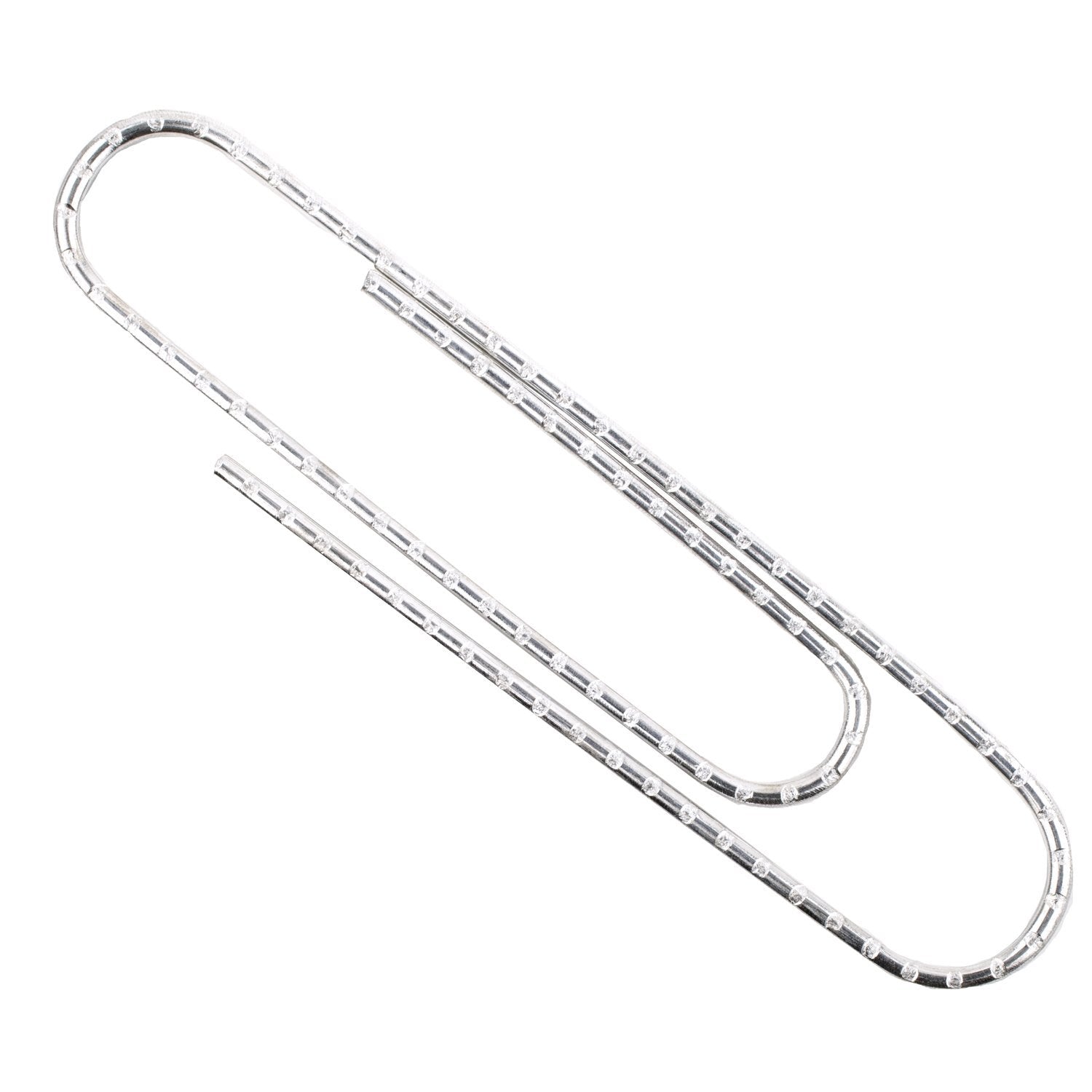 ACCO Non-Skid Paper Clips, No.4 Jumbo Size, Silver, Box of 100 Clips, 1 Box (72585)