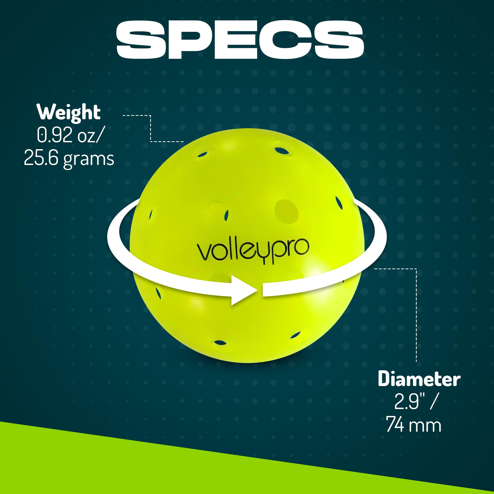 Volley Pro 4-Pack Outdoor Pickleballs: Ultimate Quality, Precision-Balance, and Durability for Confident Competition