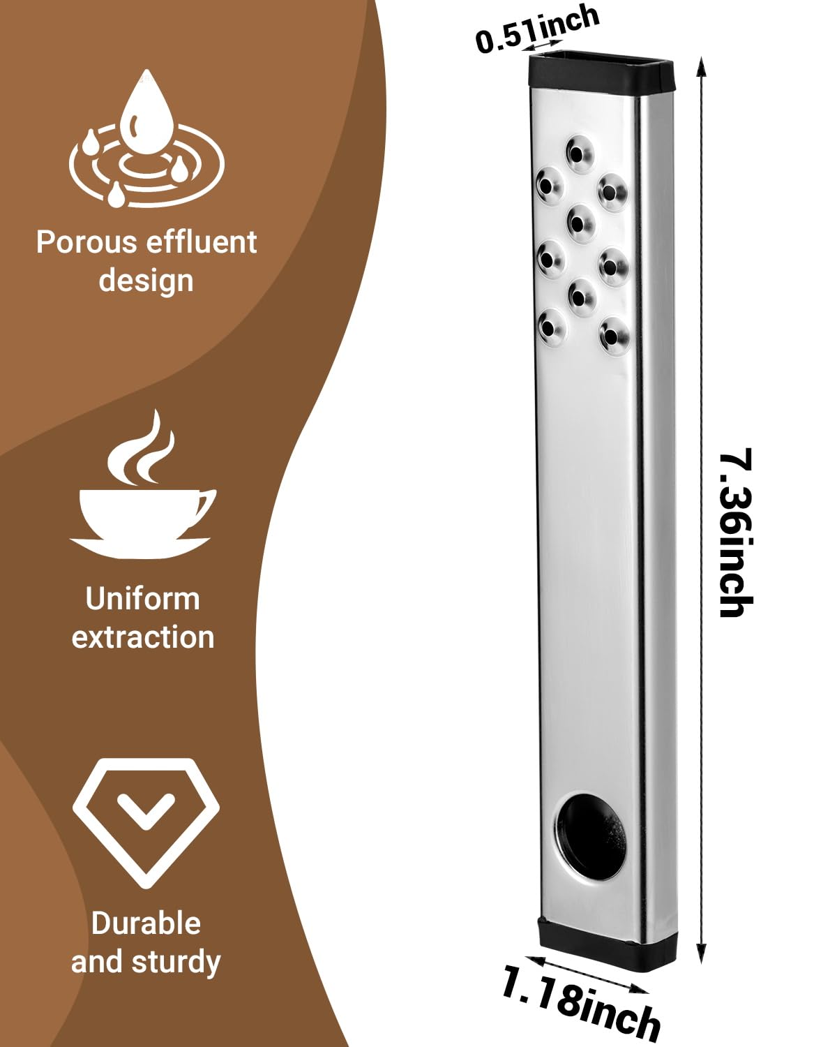 HORTHERO 9-Holes 53054 Coffee Outlet Arm Compatible with All 1.25 Liter and 1 Liter Coffee Brewers Fit for K, KBS, KB, KBGV Select, KBG, CDG, KBGT, CDGT, CDT, KBTS, KBT Models