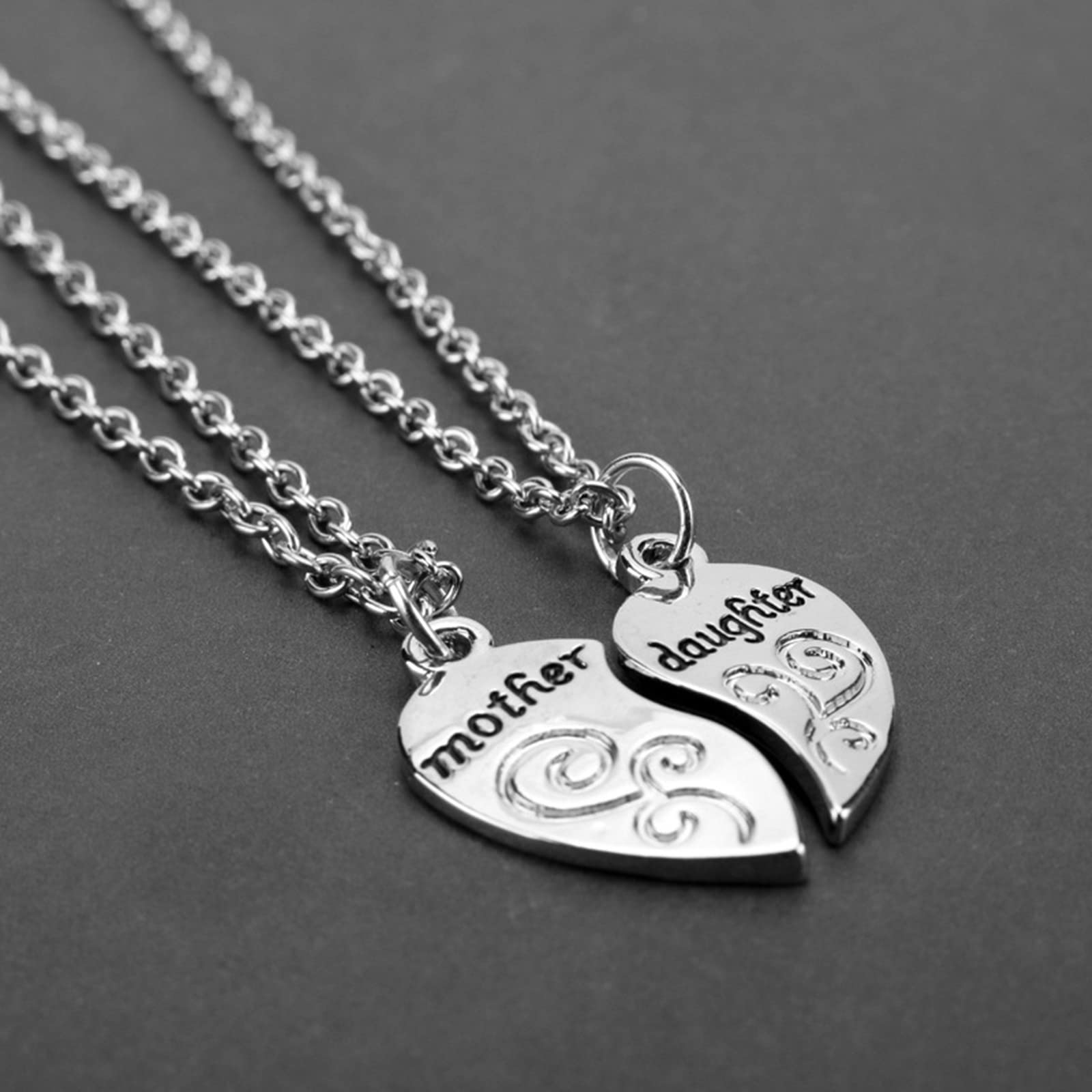 Zittop Mother Necklace Heart Matching Necklace Jewelry