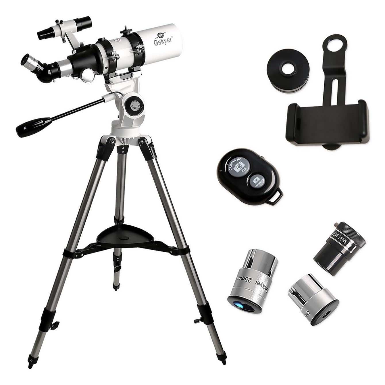 Gskyer Telescope, Telescopes for Adults, 80mm AZ Space Astronomical Refractor Telescope Kids, Adults Astronomy, German Technology Scope