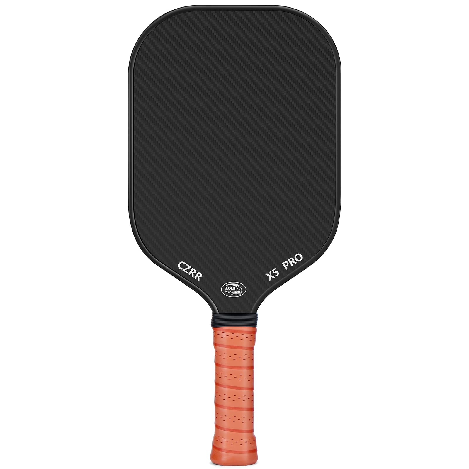 Pickleball Paddle, USA Pickleball Approved, 3K Raw Carbon Fiber Surface (CFS) High Grit & Spin, with 16MM Polypropylene Honeycomb Core, Ideal for Novice and Professional Players