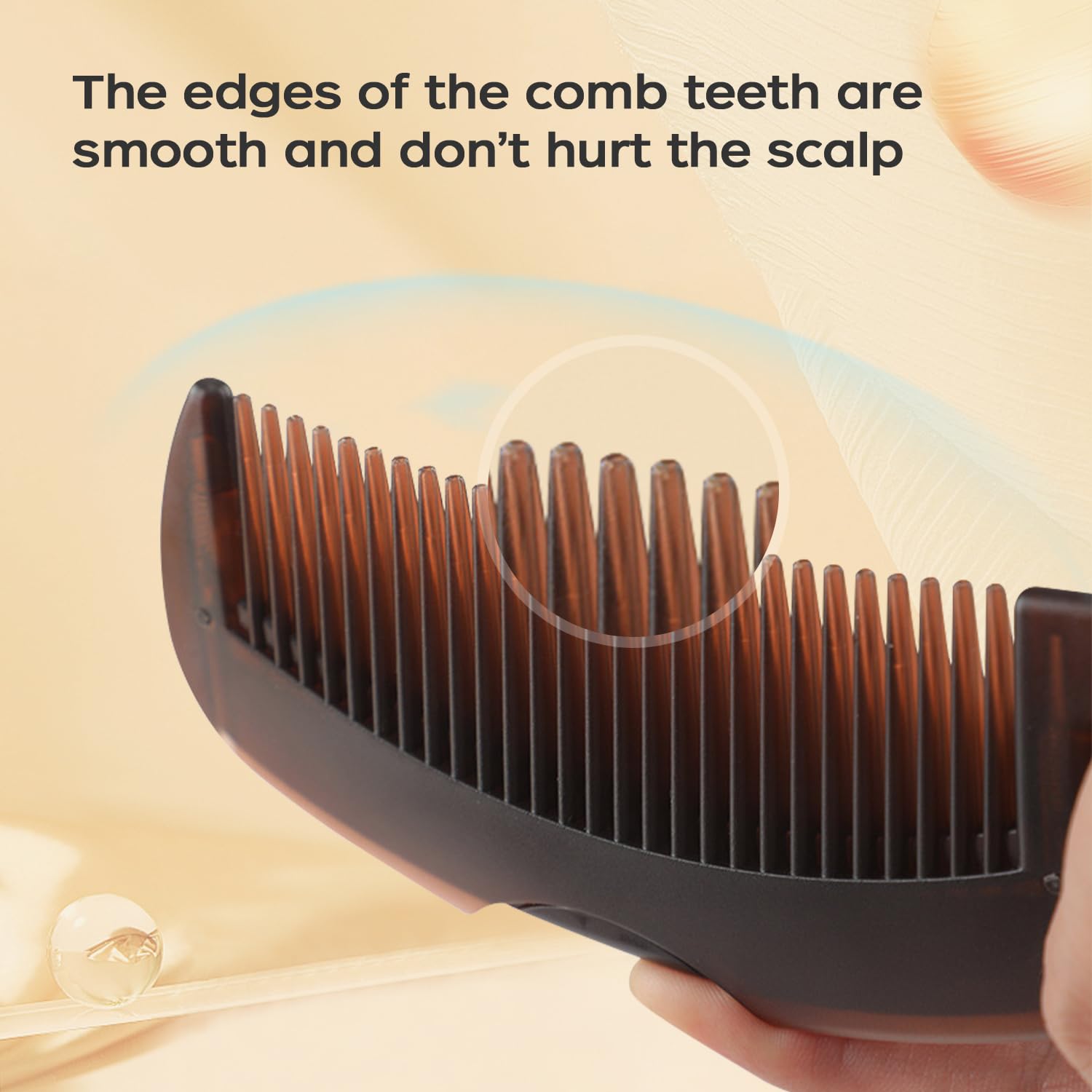 Dandruff Comb Self-cleaning, Scalp Care Massage Energy Comb, Plastic Wide Hollow Tooth Button Comb for Scalp Exfoliation with Gua Sha Handle for Healthier Scalp and Hair Growth for Women Men Kids