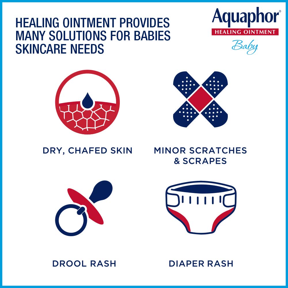 Aquaphor Baby Skin Care Set, Fragrance Free, Aquaphor Baby Healing Ointment, Dry Skin and Diaper Rash Ointment, 14 Oz + 3-in-1 Baby Diaper Rash Cream, Prevents, Soothes and Treats Diaper Rash, 3.5 Oz