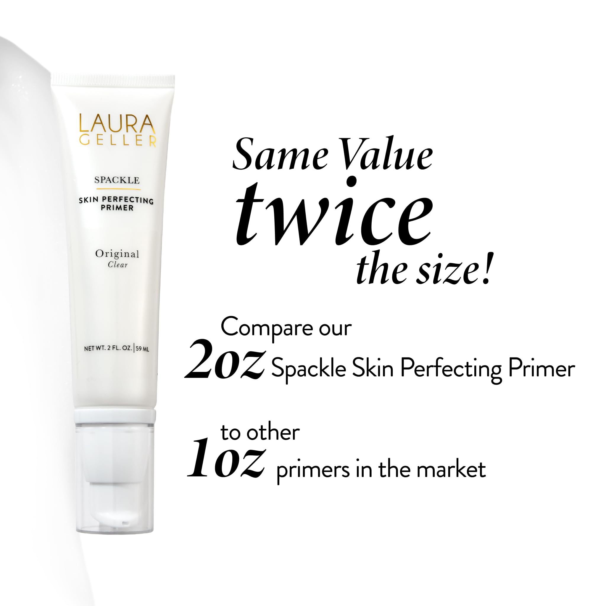 LAURA GELLER NEW YORK Spackle Primer - Original - Super-Size 2 Fl Oz - Hyaluronic Acid Makeup Primer for Mature Skin