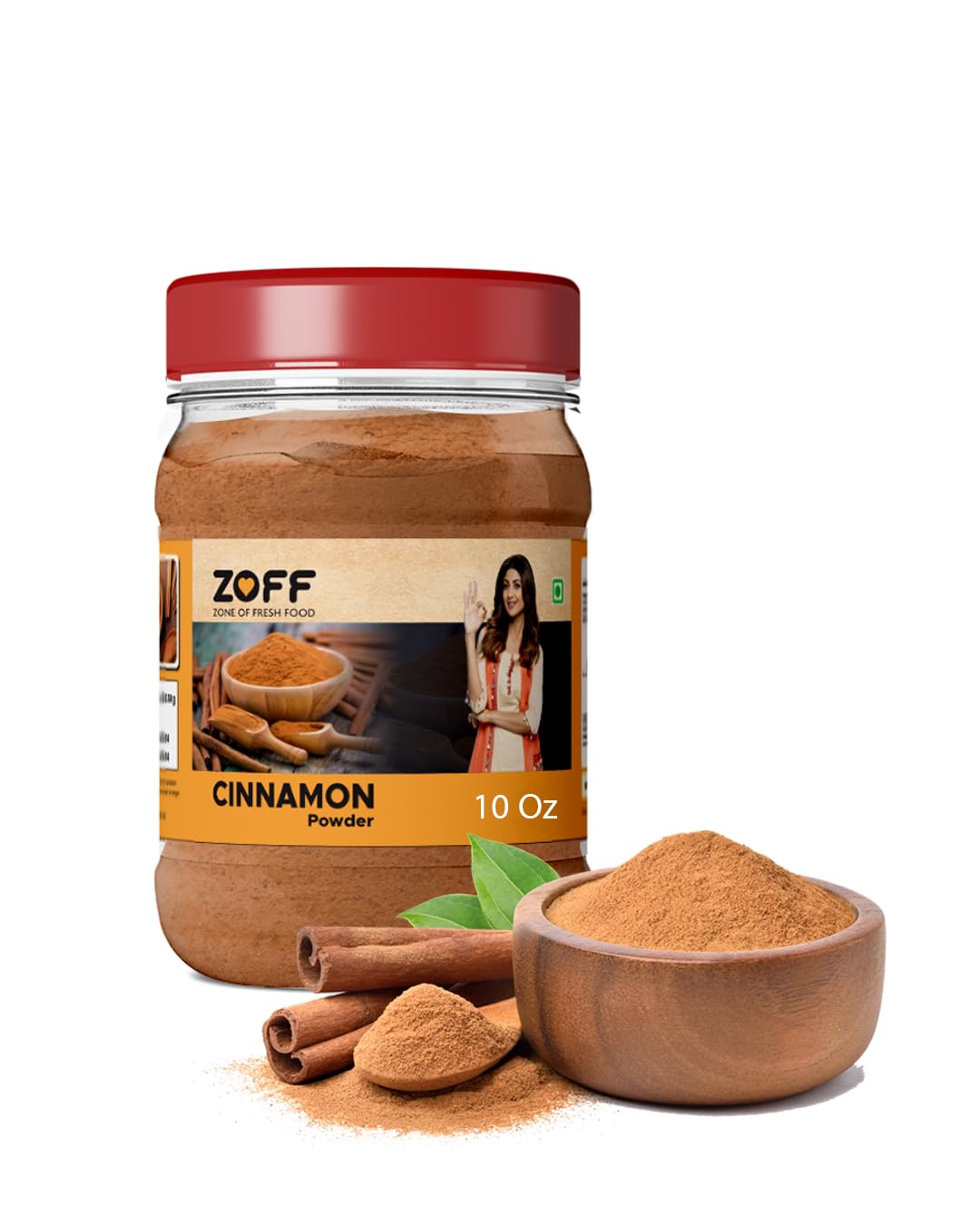 Zoff Pure Cinnamon Powder - 10 Oz - Ground Cinnamon for Baking & Cooking - 100% Natural - Non-GMO - Gluten free & No Preservatives - Canela en polvo