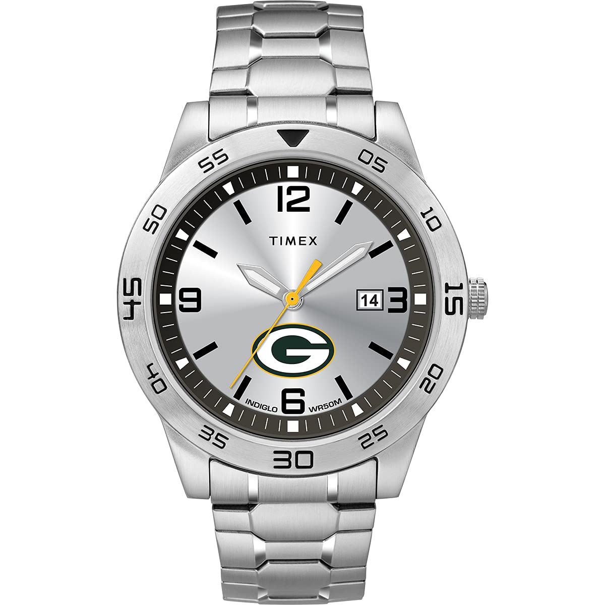 Timex Tribute Men's NFL Citation 42mm Watch – Green Bay Packers with Stainless Steel Expansion Band