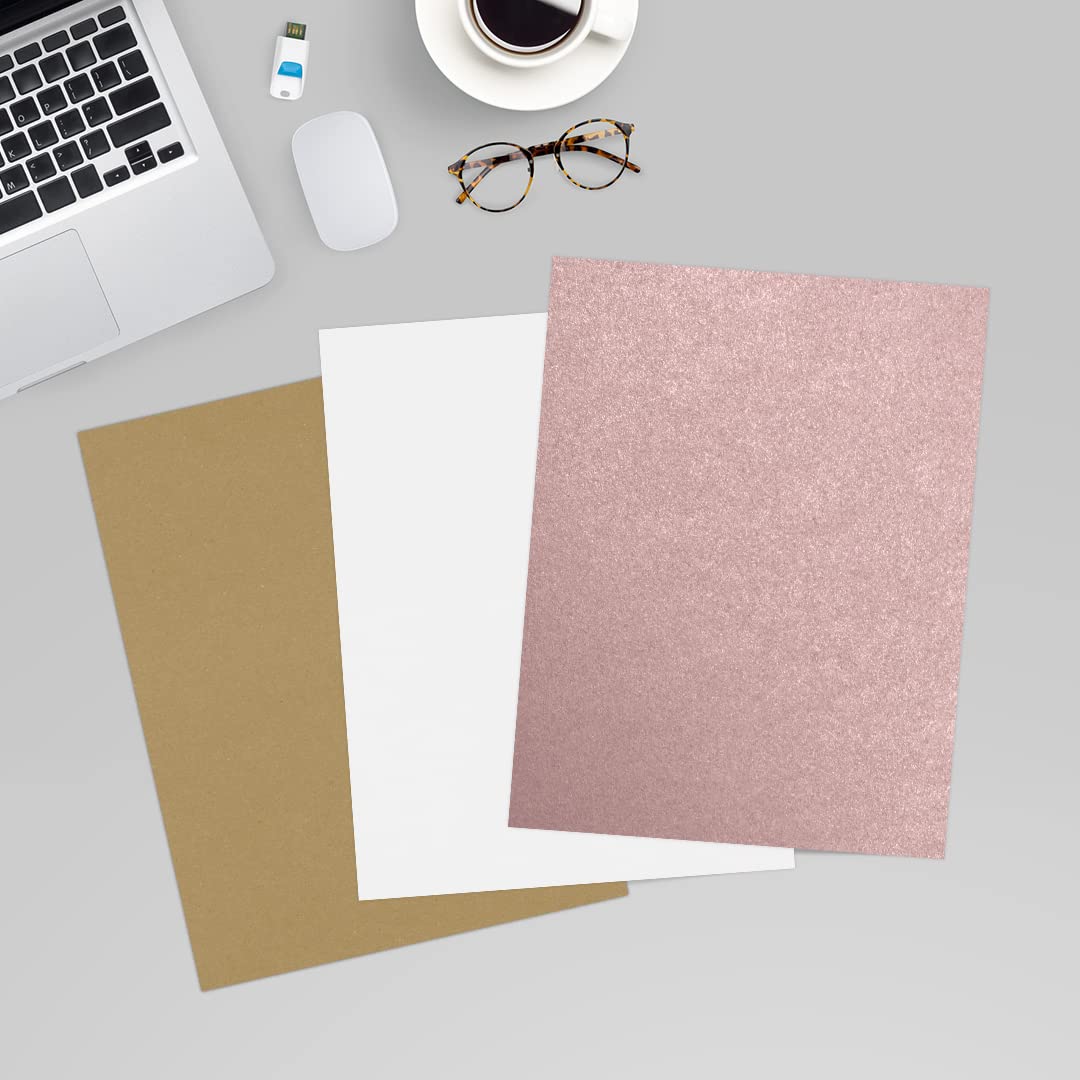 LUXPaper 8.5" x 11" Cardstock | Letter Size | Misty Rose Metallic - Sirio Pearl | 111lb. Cover | 50 Qty