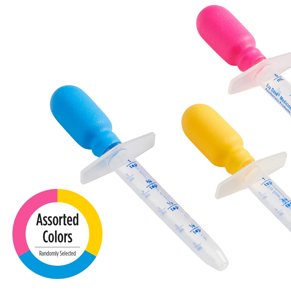 EZY DOSE Kids Baby Oral Syringe & Dispenser Calibrated for Liquid Medicine, Reduce Mess, Easy Way to Orally Administer Medication, 5 mL/1 TSP, Color May Vary, BPA Free