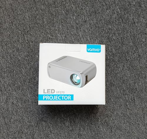 Projector, Vamvo Mini Projector, Home Theater Video Projector,Portable Movie Projector Compatible with TV stick/PS4/HDMI/USB/VGA/AV/Smartphone/TV Box/Laptop/ iOS/Android (Basic)