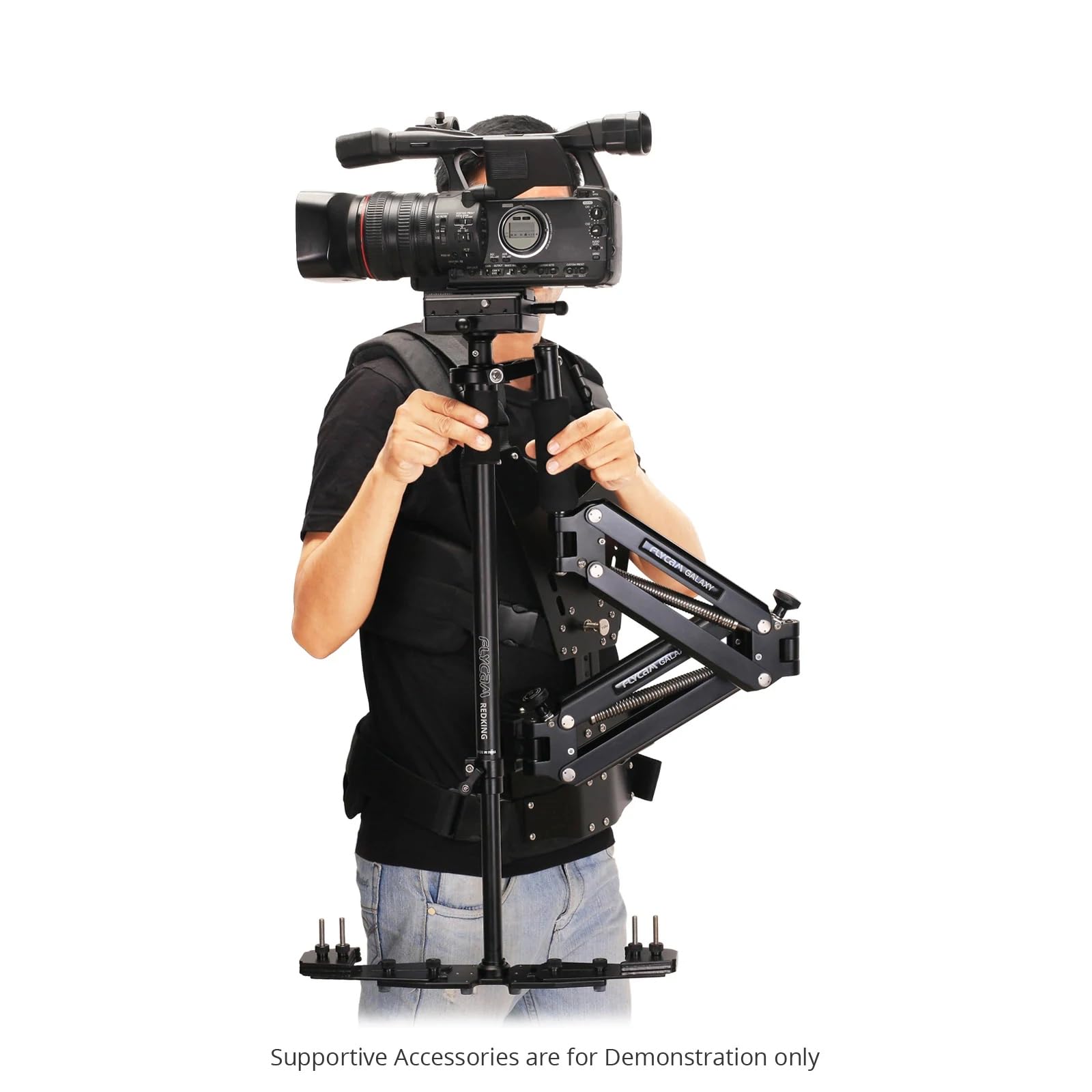 FLYCAM Galaxy Dual Arm and Vest Body Mounted Steadycam for Handheld Stabilizer for Video Camera Camcorder up to 10kg/22lbs (GLXY-AV)