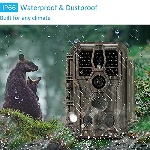 GardePro E5 Trail Camera, 48MP 1296p, Game Camera with Ultra Fast 0.1s Motion Activated, 100ft Night Vision, 90ft Detection Distance for Outdoor Wildlife Scouting, Hunting, Camo