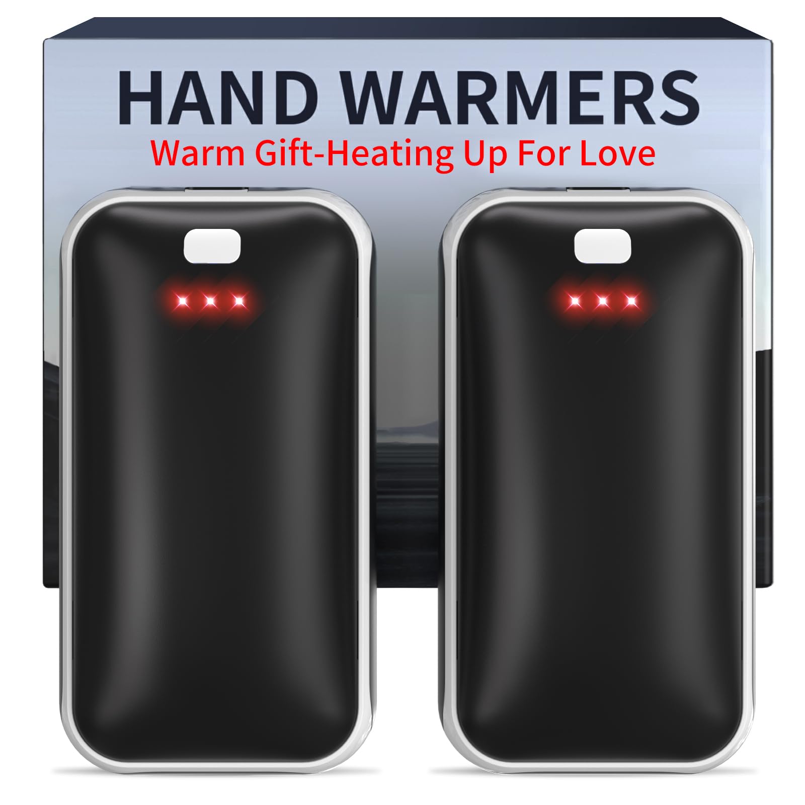 Hand Warmers Rechargeable, 2 Pack Electric Hand Warmer, Reusable Portable Pocket Heater USB Handwarmers, Gifts for Men, Women, Indoor, Outdoor, Hiking, Skiing, Camping, Hunting Accessories