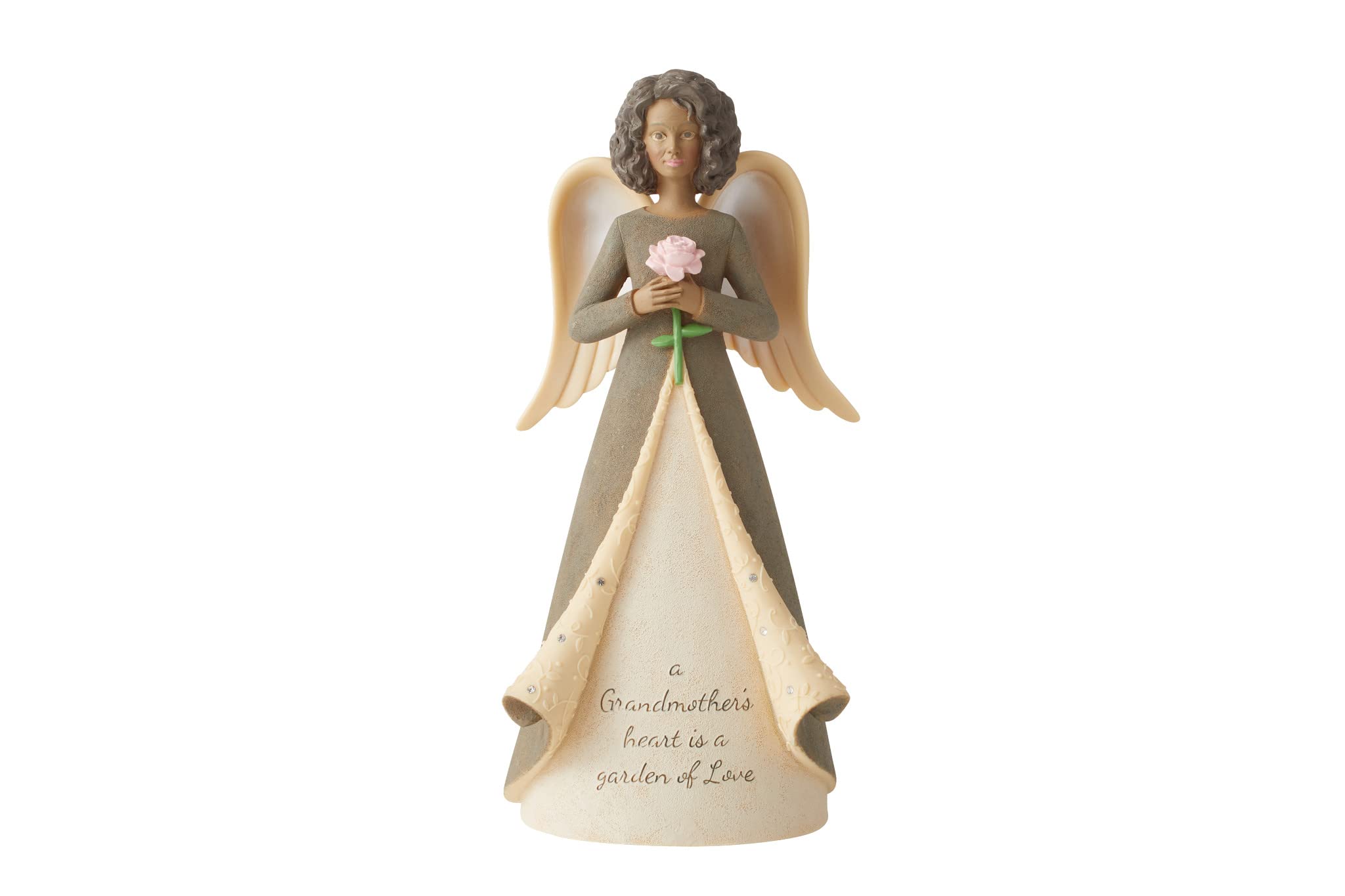 Enesco Foundations Grandmother Garden of Love Angel Figurine, 7.5 Inch, Multicolor