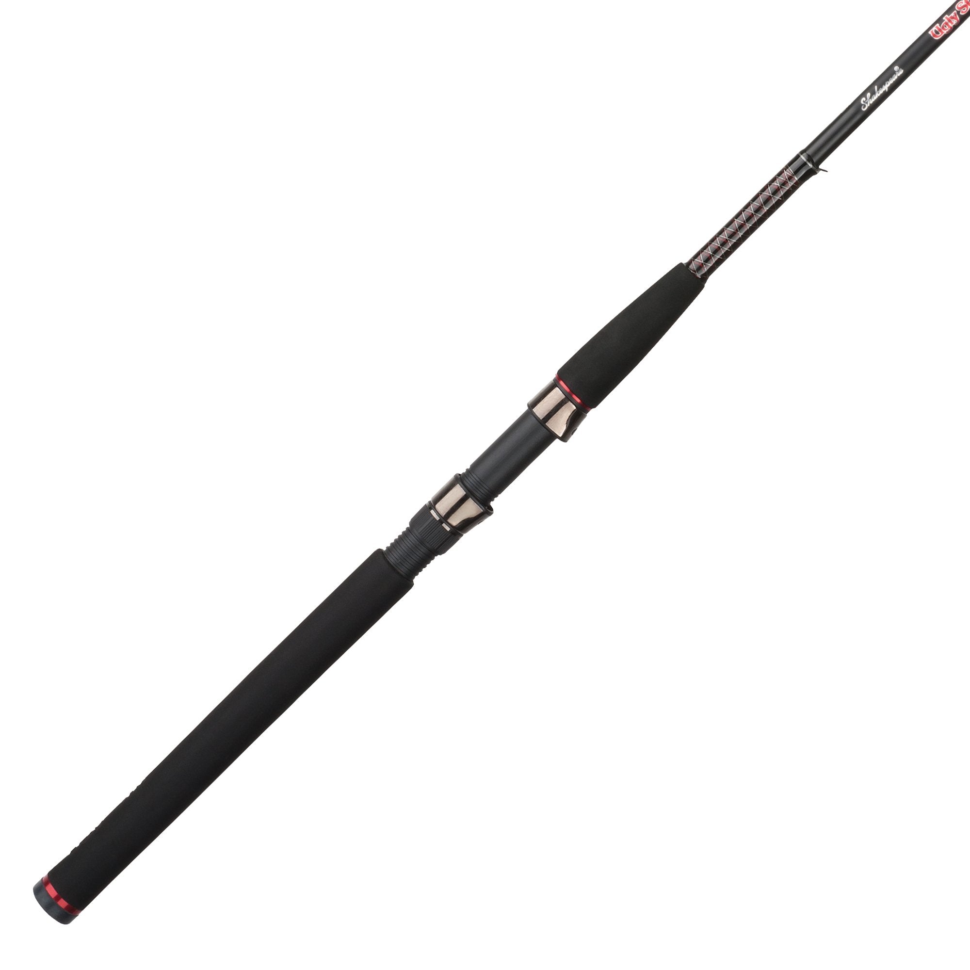 Ugly Stik 7’ GX2 Spinning Rod, Three Piece Spinning Rod, 8-20lb Line Rating, Medium Heavy Rod Power, Moderate Fast Action, 1/4-3/4 oz. Lure Rating, Black