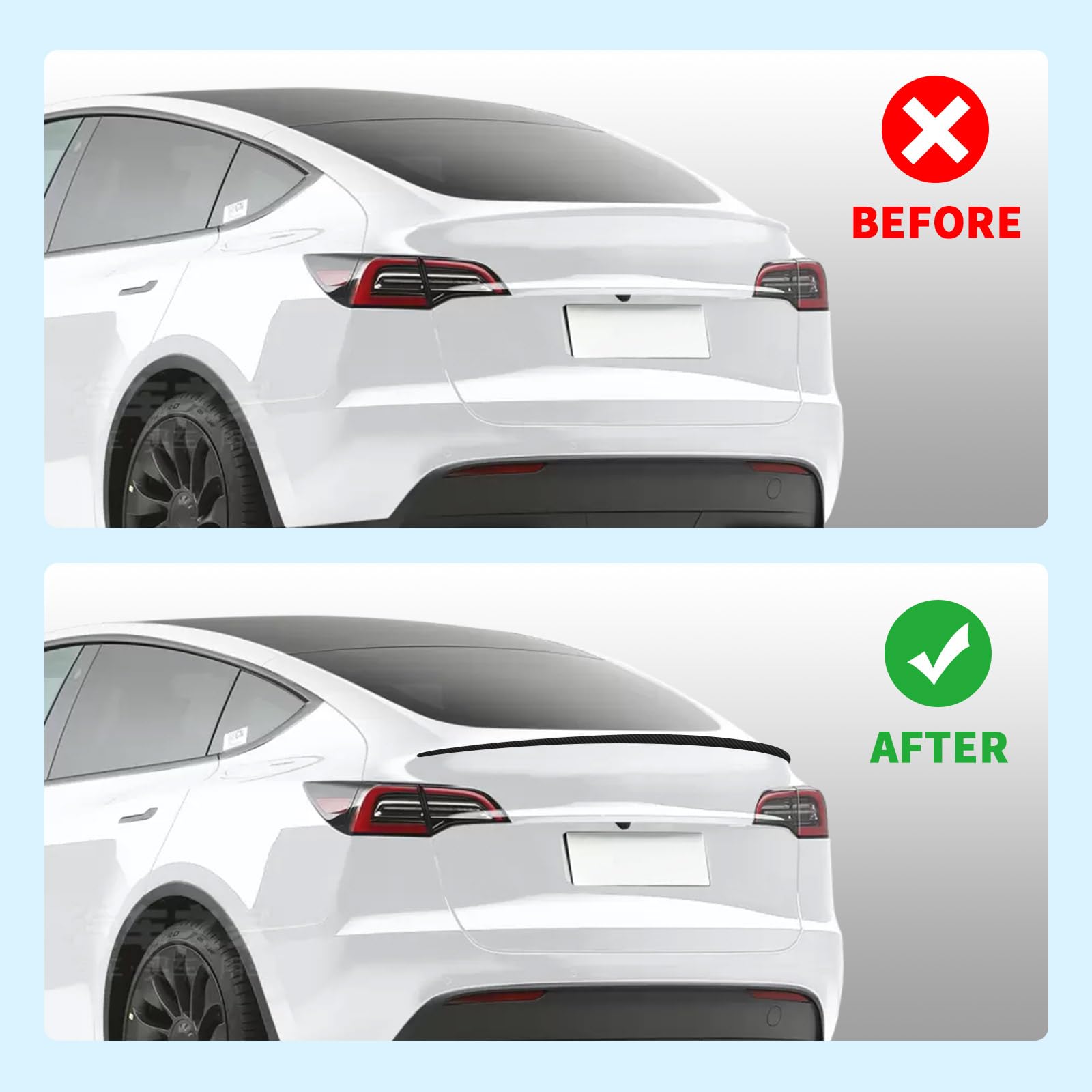 HEENVN Fit for Tesla Model Y/3 Spoiler Rear Wing 2020-2024 Rear Trunk Lip,【Matte Black】 Version Sporty Appearance Tesla Model Y Accessories Trunk Spoiler