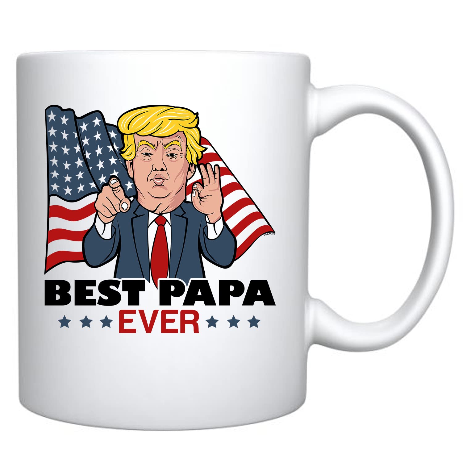 Veracco Best Papa Ever Trump Ceramic Coffee Mug