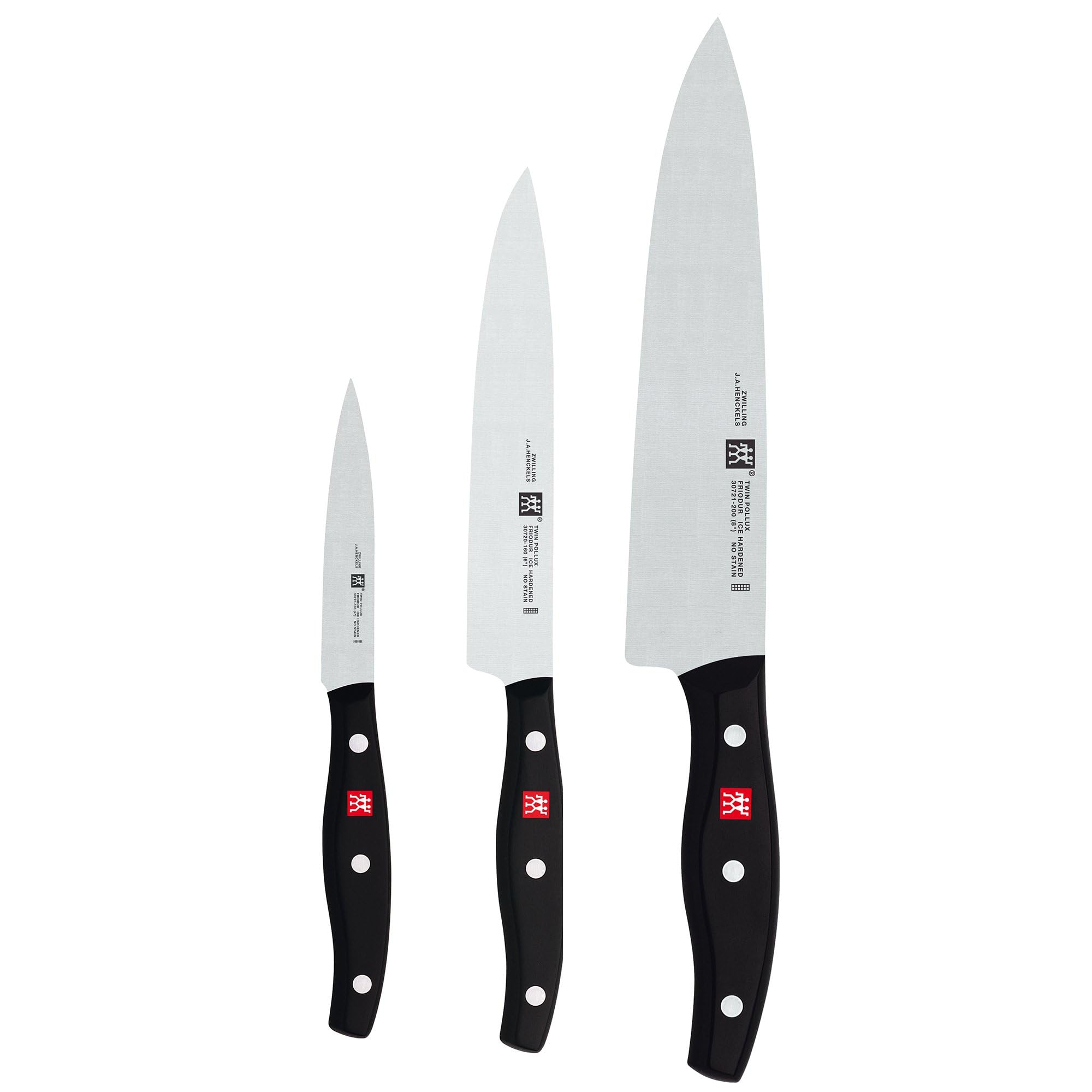 ZWILLING Twin Signature 3-pc German Knife Set, Razor-Sharp, Made in Company-Owned German Factory with Special Formula Steel perfected for almost 300 Years, Dishwasher Safe